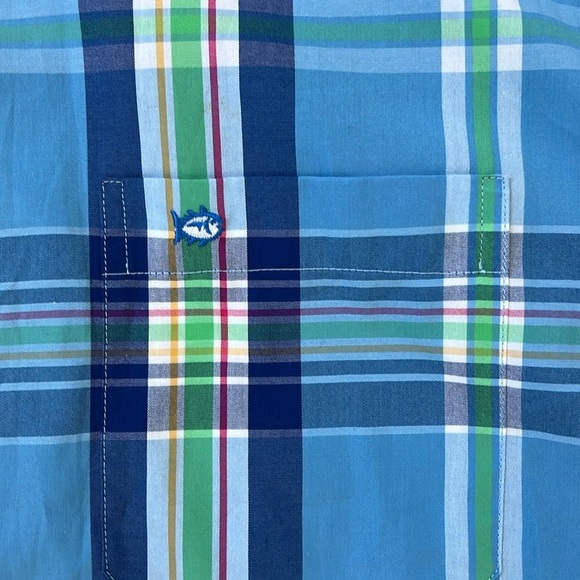 Southern Tide LS Palmetto Plaid Shirt Ocean Channel Button Down Sz M Rtl $99 - Picture 7 of 7